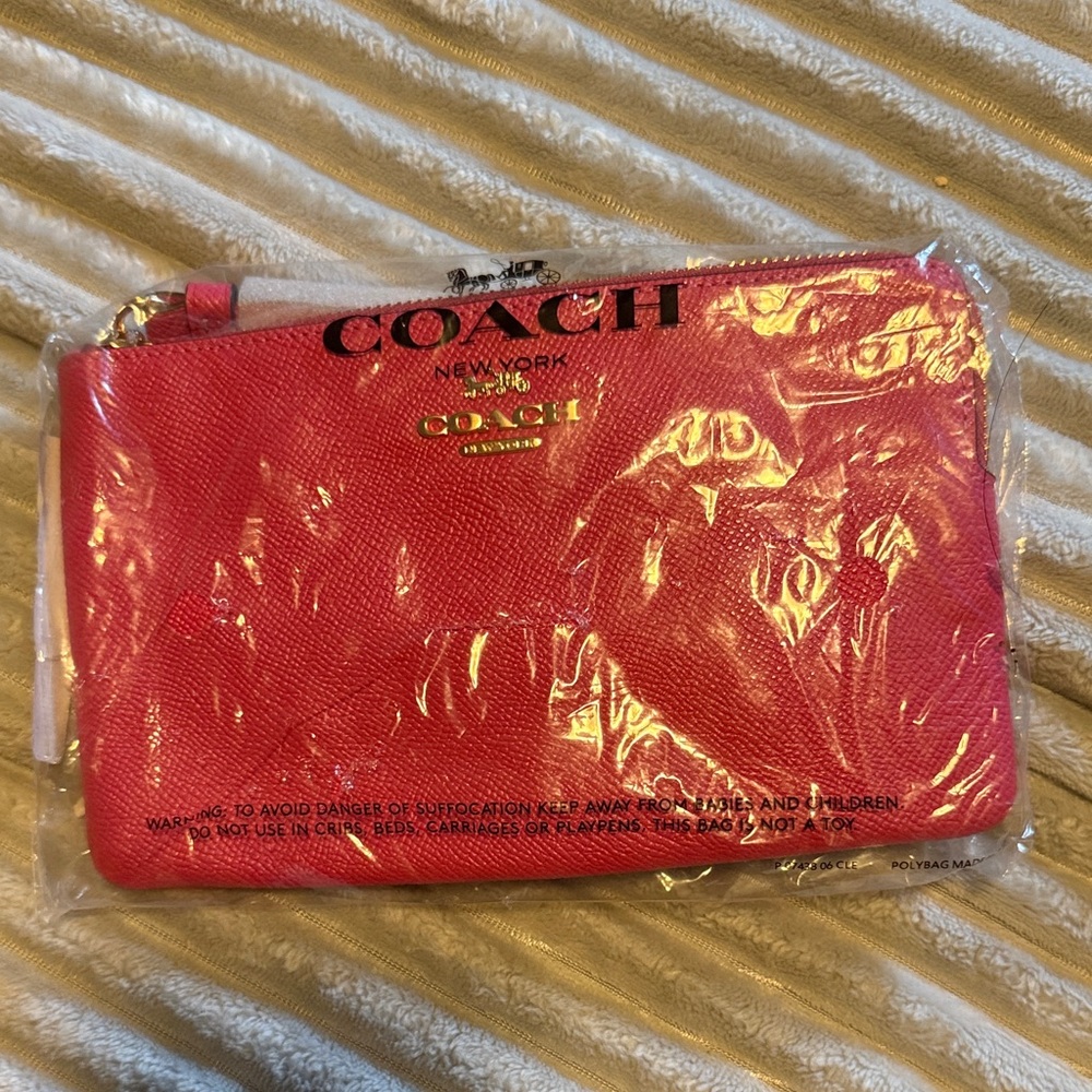Coach Vibrant Pink Wristlet